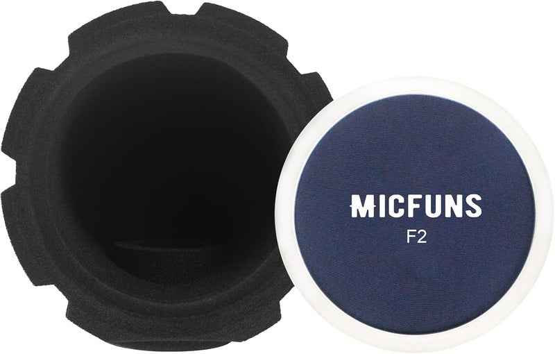 micfuns F2 Professional Microphone Windscreens Pop Filter, Acoustic Filter for 45mm-60mm Recording Studios Microphones, Sound-Absorbing Foam That Reduces Noise and Reflections(Blue) - Image 3